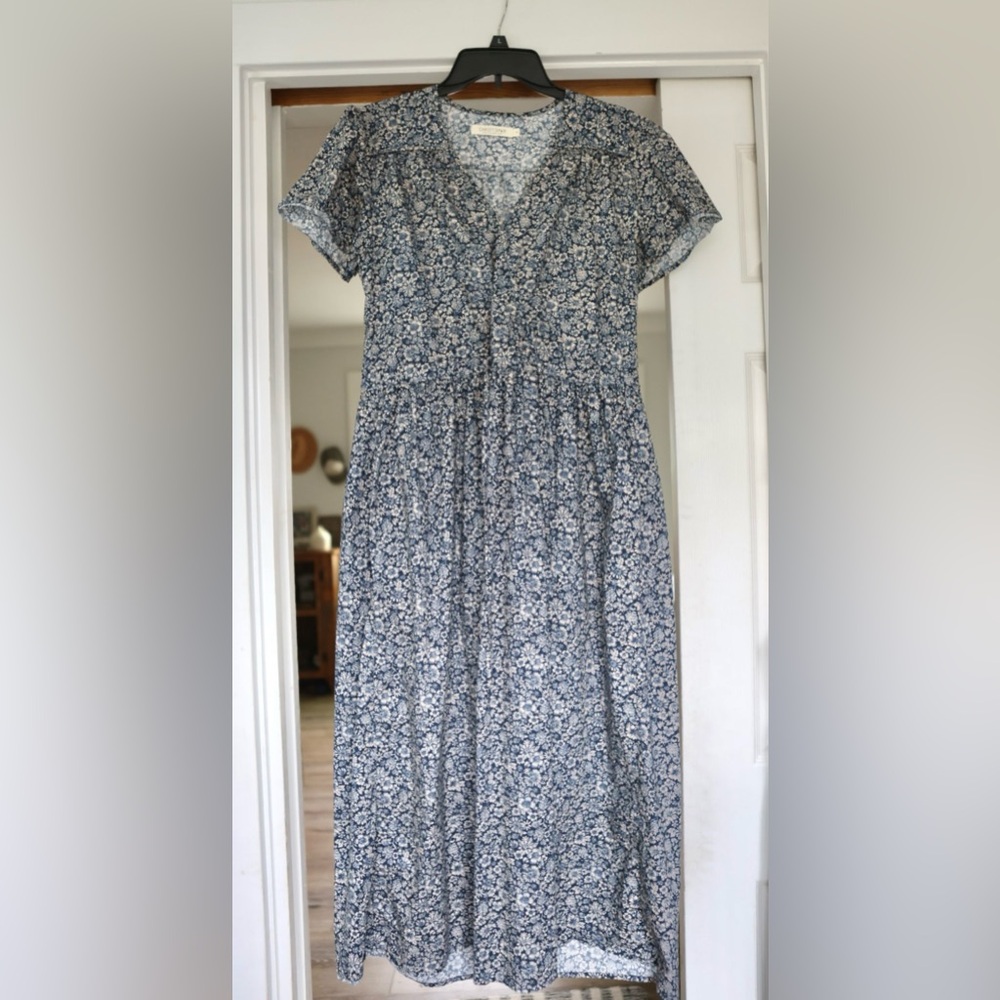 Christy Dawn “The Dawn” Dress: Daisy Navy in Medium